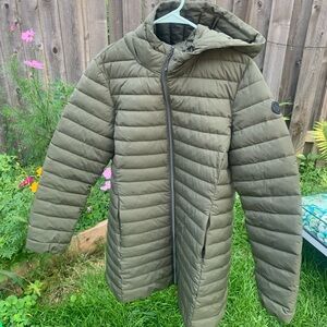 Weatherproof Men's Green Hooded Puffer Jacket